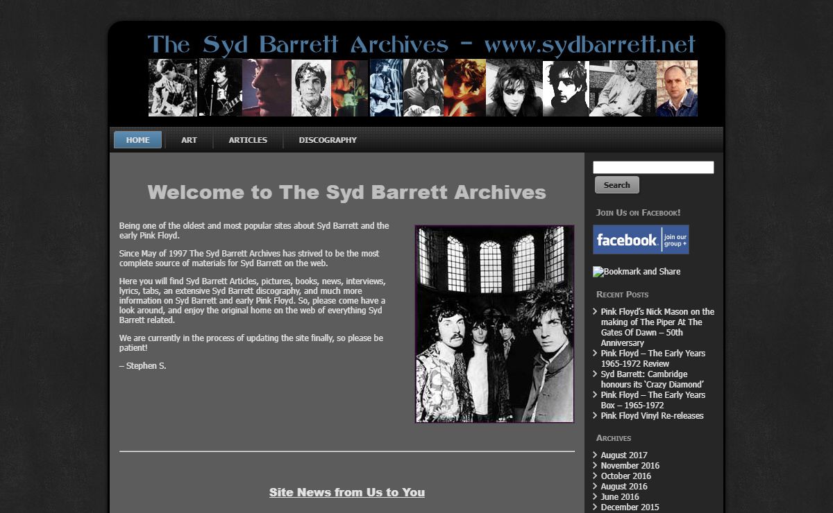 The Syd Barrett Archives - The home of all things Syd BarrettThe Syd Barrett Archives