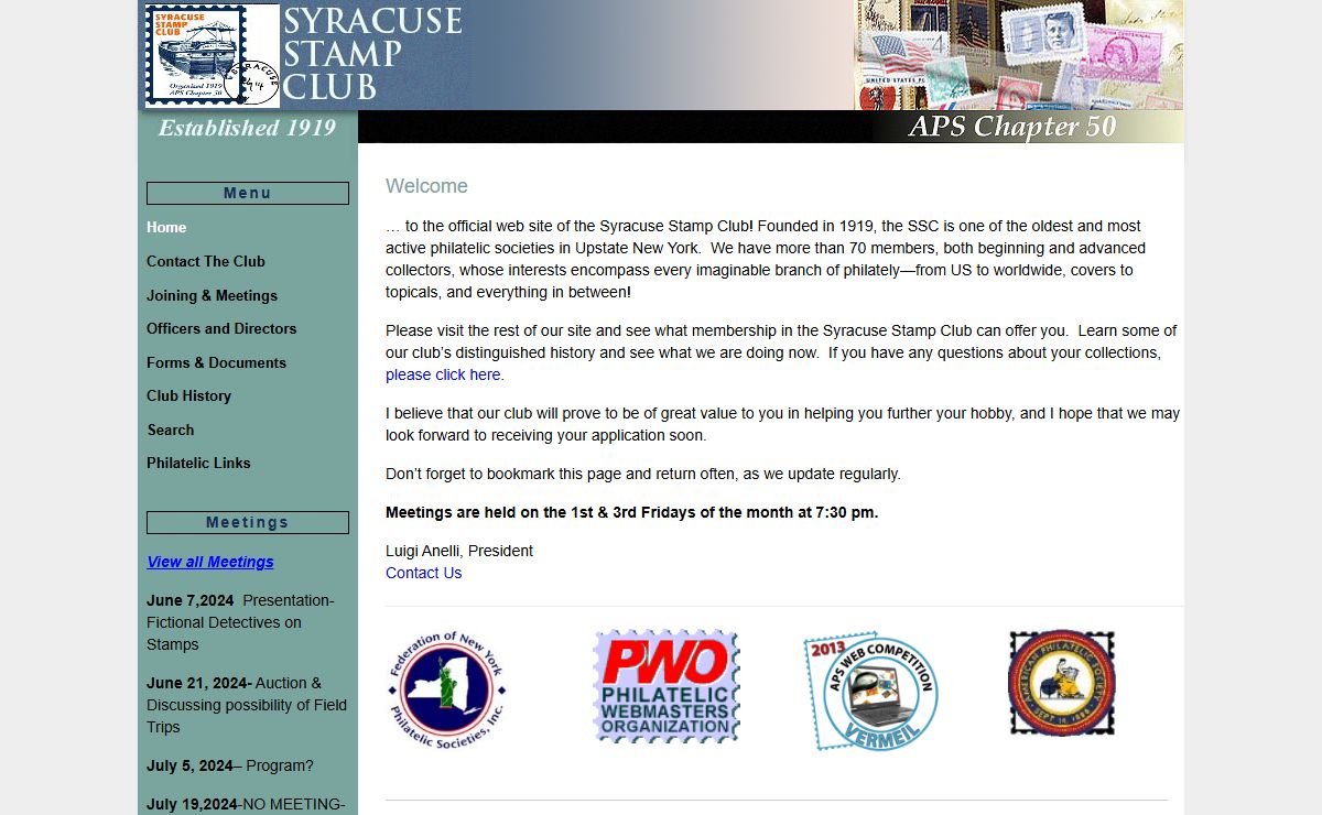 Syracuse Stamp Club – Founded in 1919