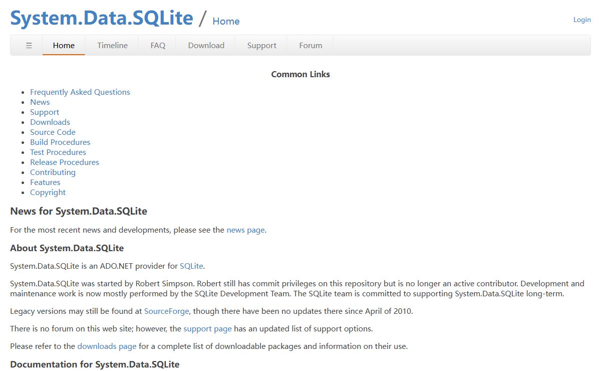 System.Data.SQLite: Home