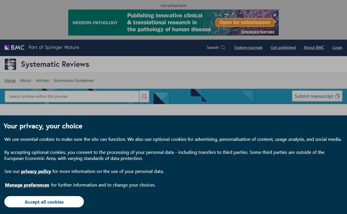 Home page | Systematic Reviews