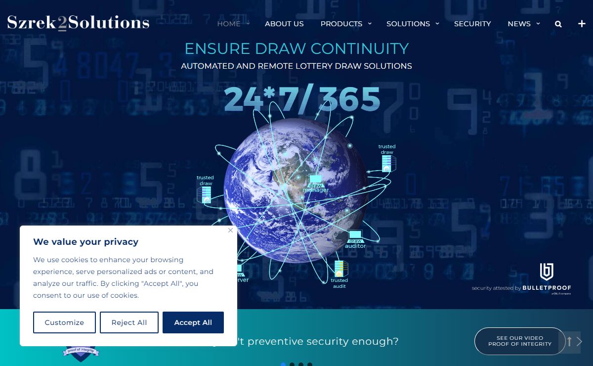 Random number generation with Szrek2Solutions