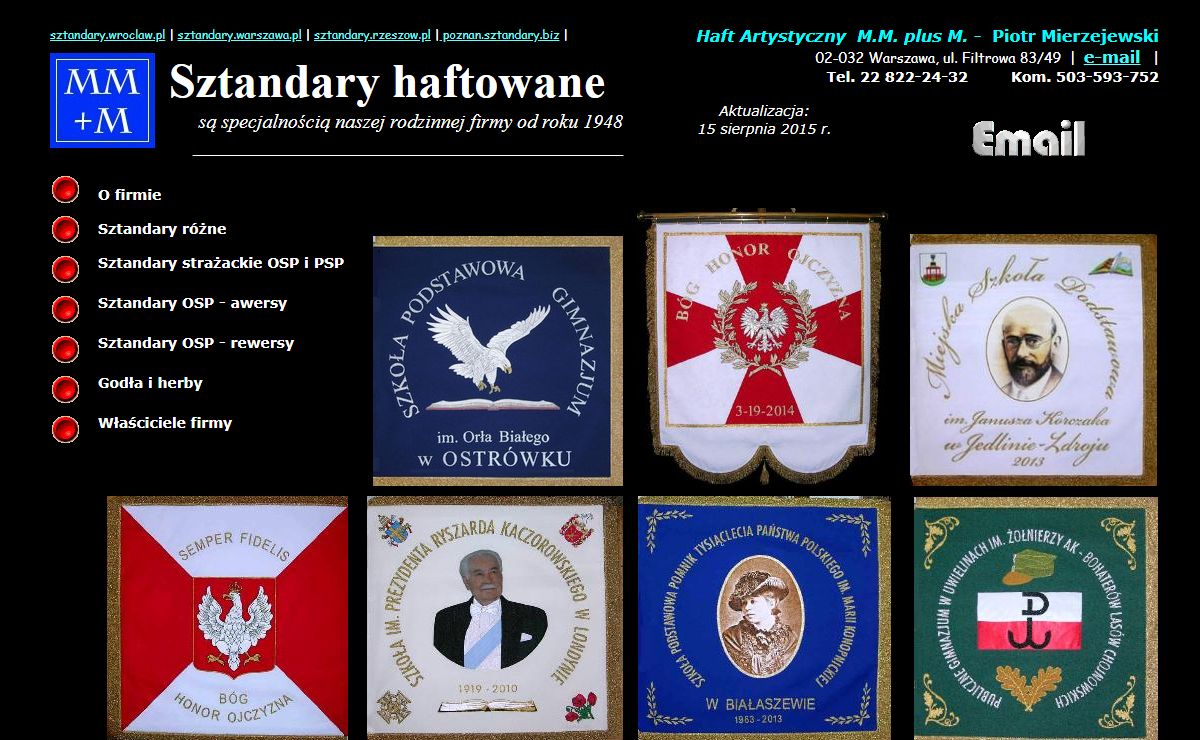 Sztandary haftowane szkolne, strażackie i inne. Ceny konkurencyjne