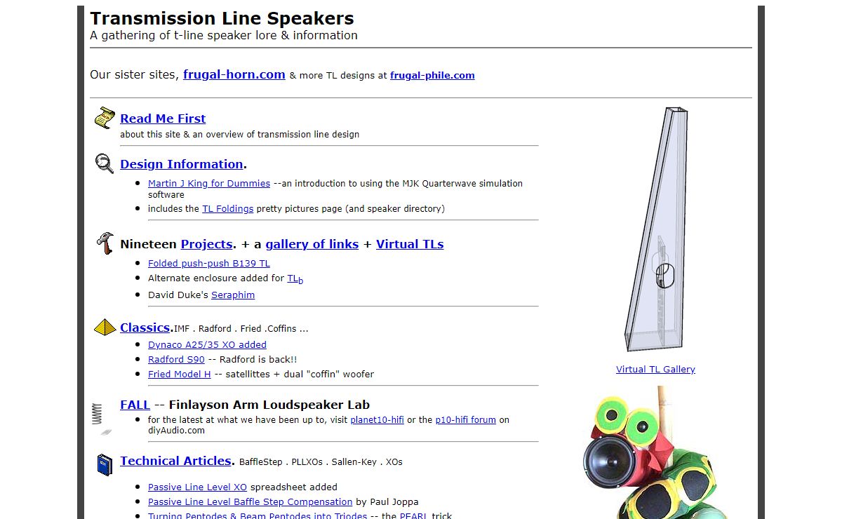 Transmission Line Speakers