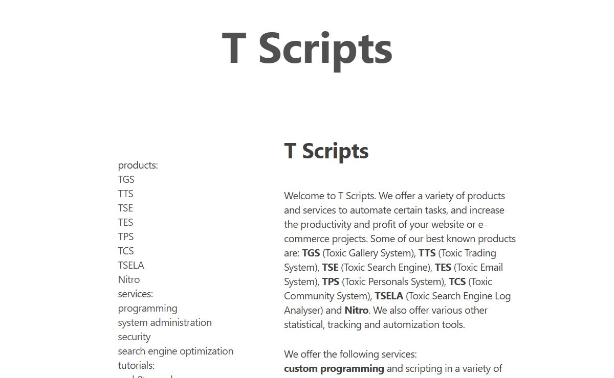 T Scripts