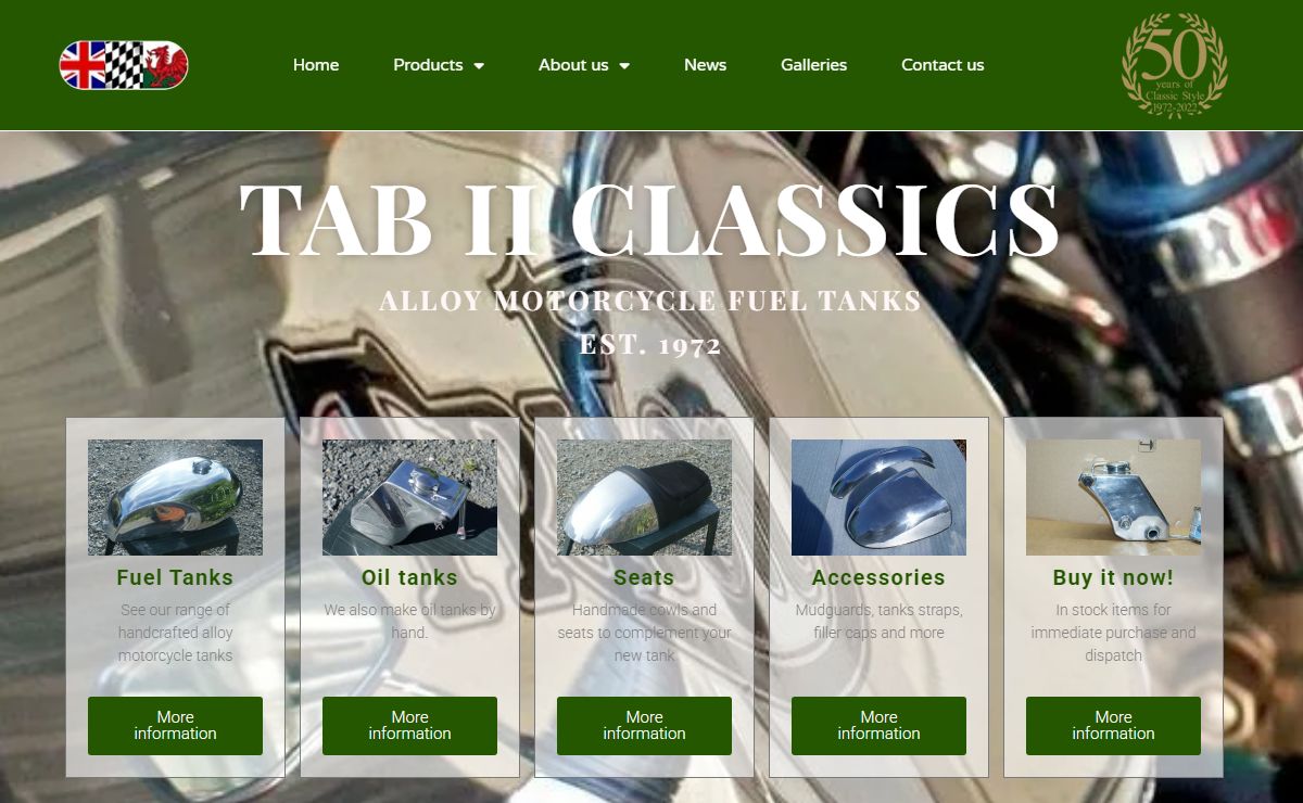 Tab Classics - Handmade alloy motorcycle fuel tanks
