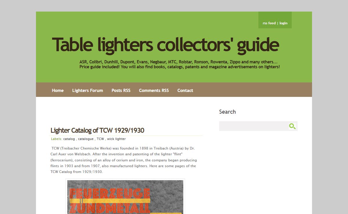 Table lighters collectors' guide