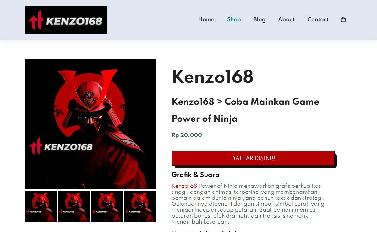 Kenzo168 > Coba Mainkan Game Power of Ninja
