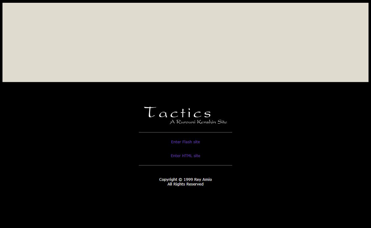 Welcome to TACTICS : A Rurouni Kenshin Site