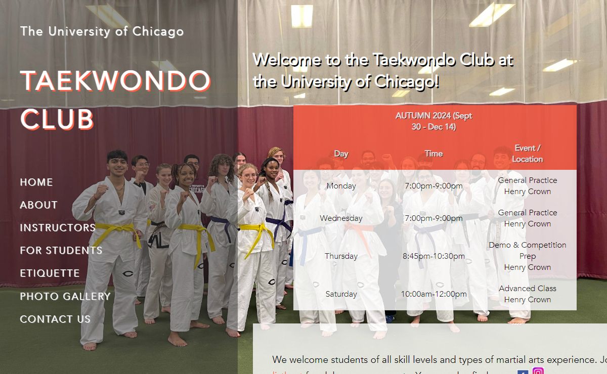 UChicago Taekwondo Club | Home