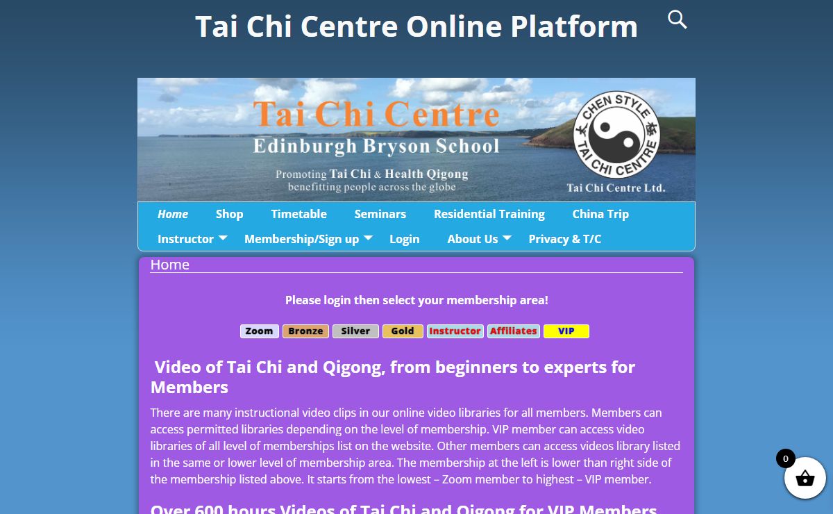 Tai Chi Centre Online Platform