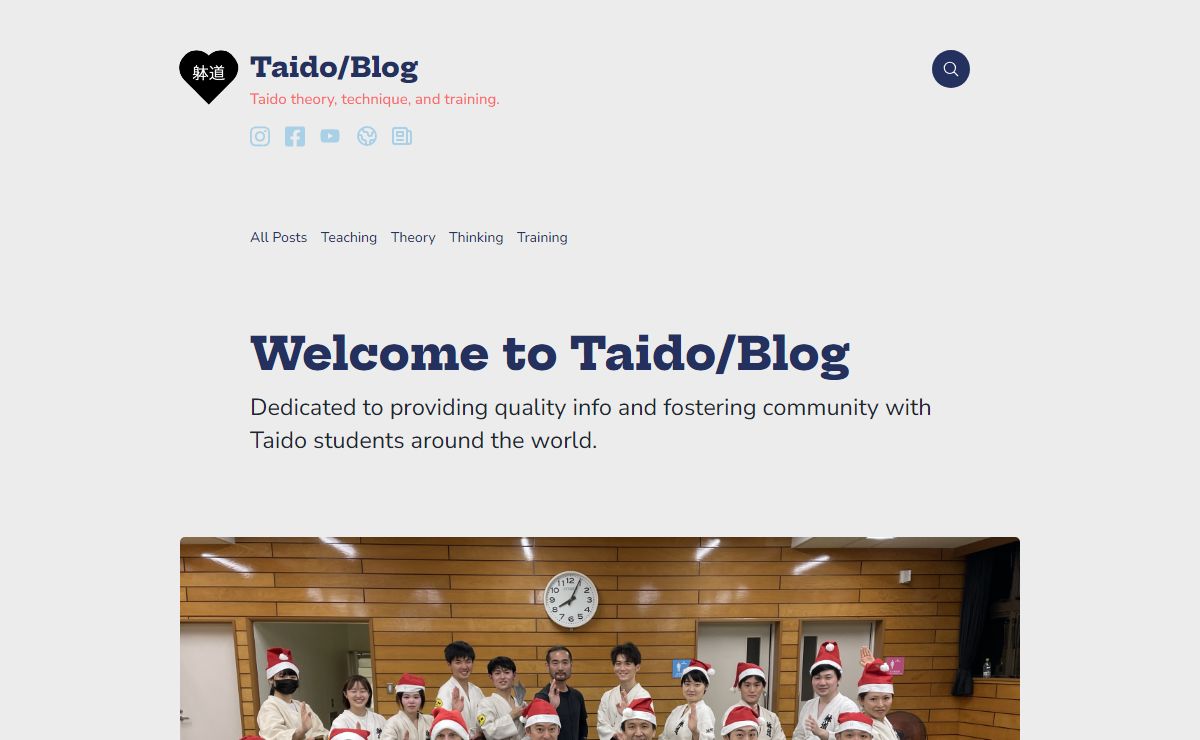 Welcome to Taido/Blog