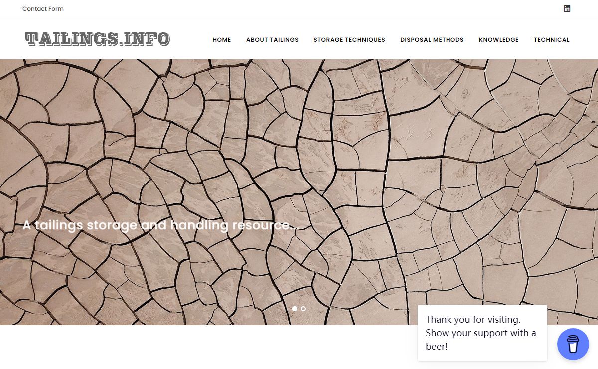 Tailings.info ▪ The website focused at tailings related handling and storage technologies