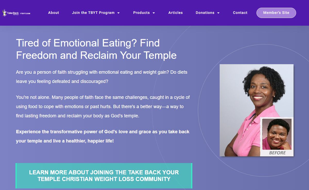 Home | Take Back Your Temple | Christian Weight Loss Community