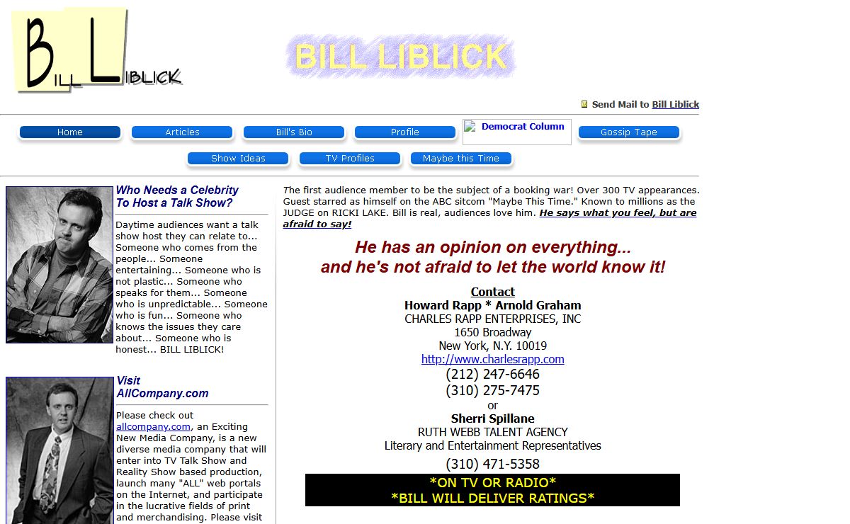 BILL LIBLICK THE VOICE OF THE PEOPLE!