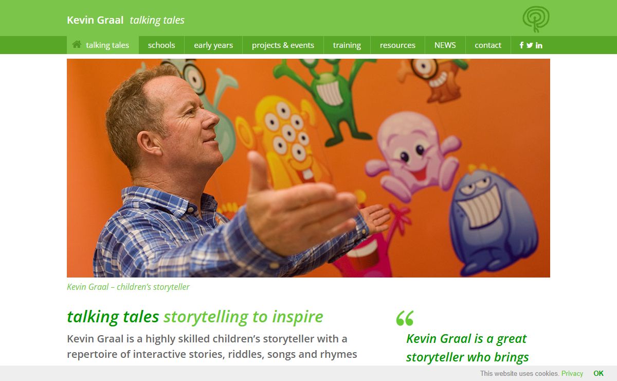 Kevin Graal – children’s storyteller – storytelling to inspire