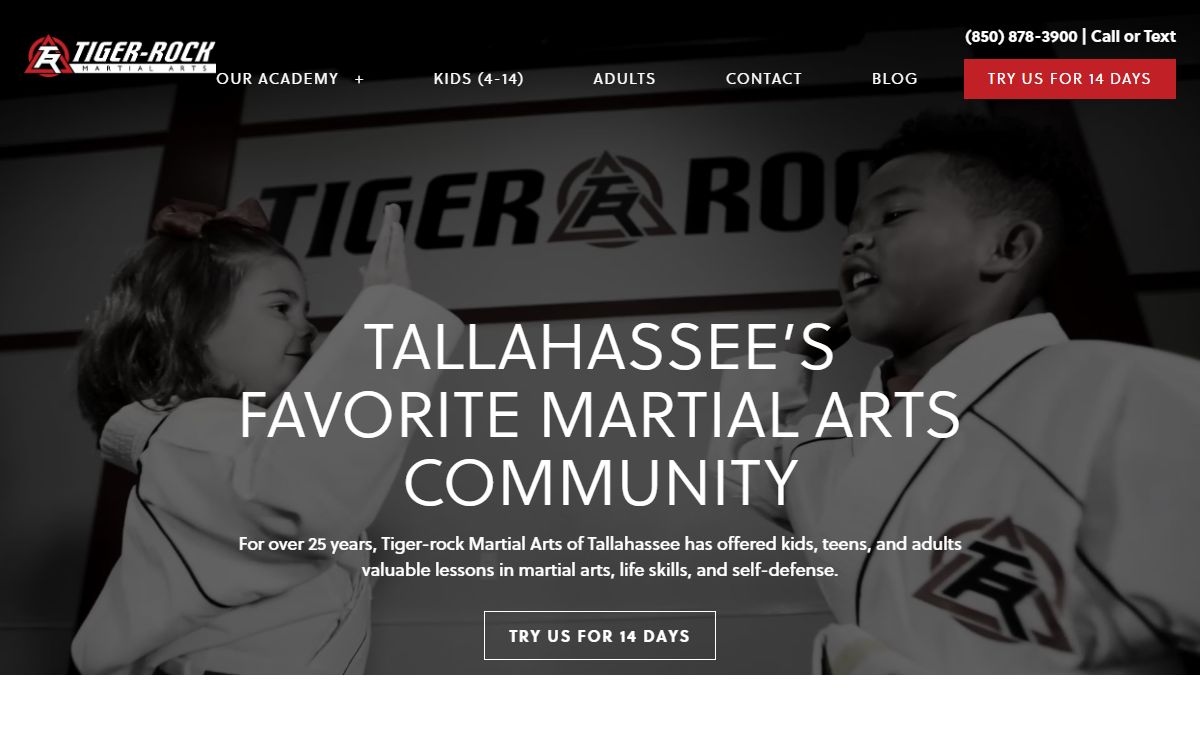 Welcome to Tiger-Rock Martial Arts of Tallahassee, Florida