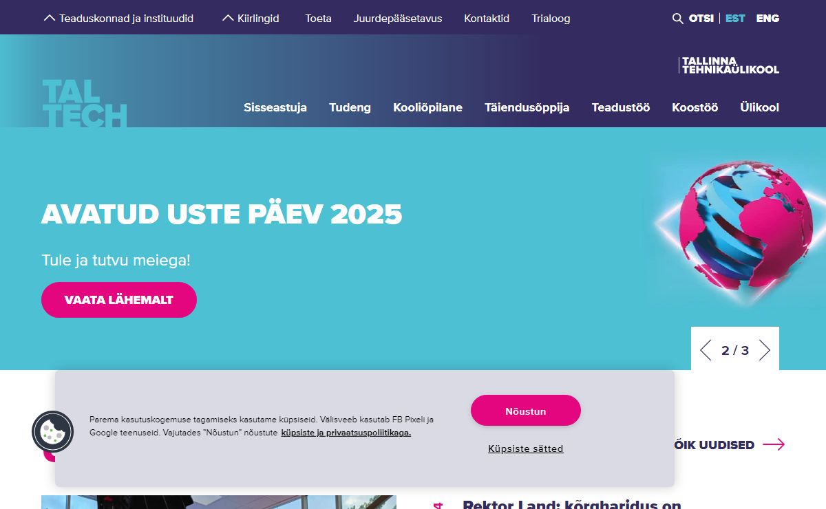 Ülikool | TalTech on Eesti uuendusmeelseim ülikool