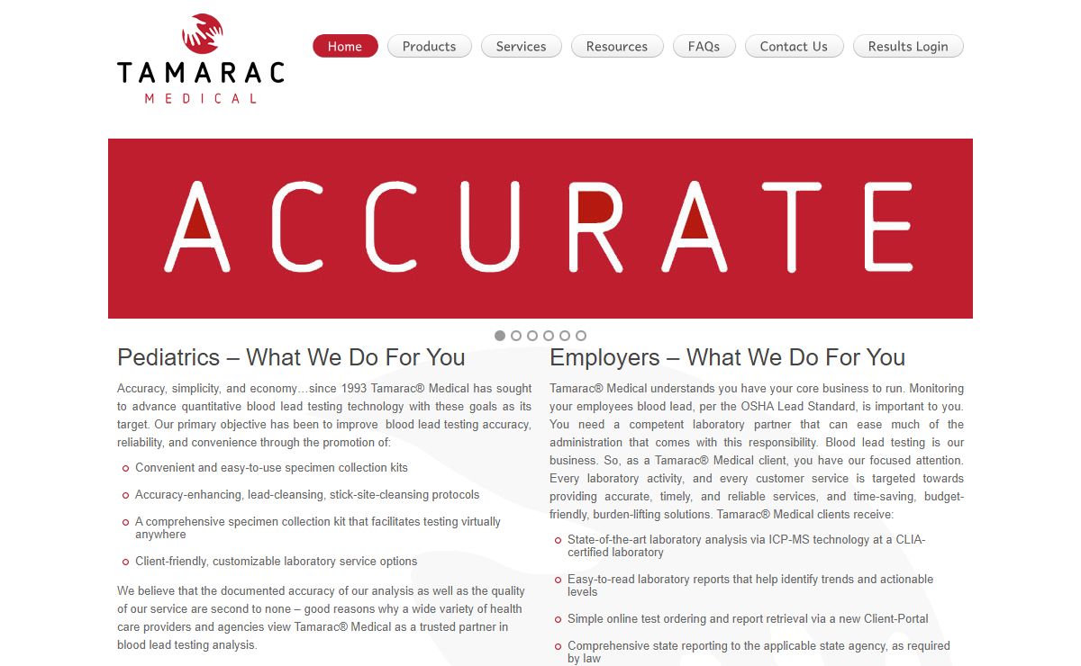 Tamarac Medical | Accurate Blood Lead Analysis
