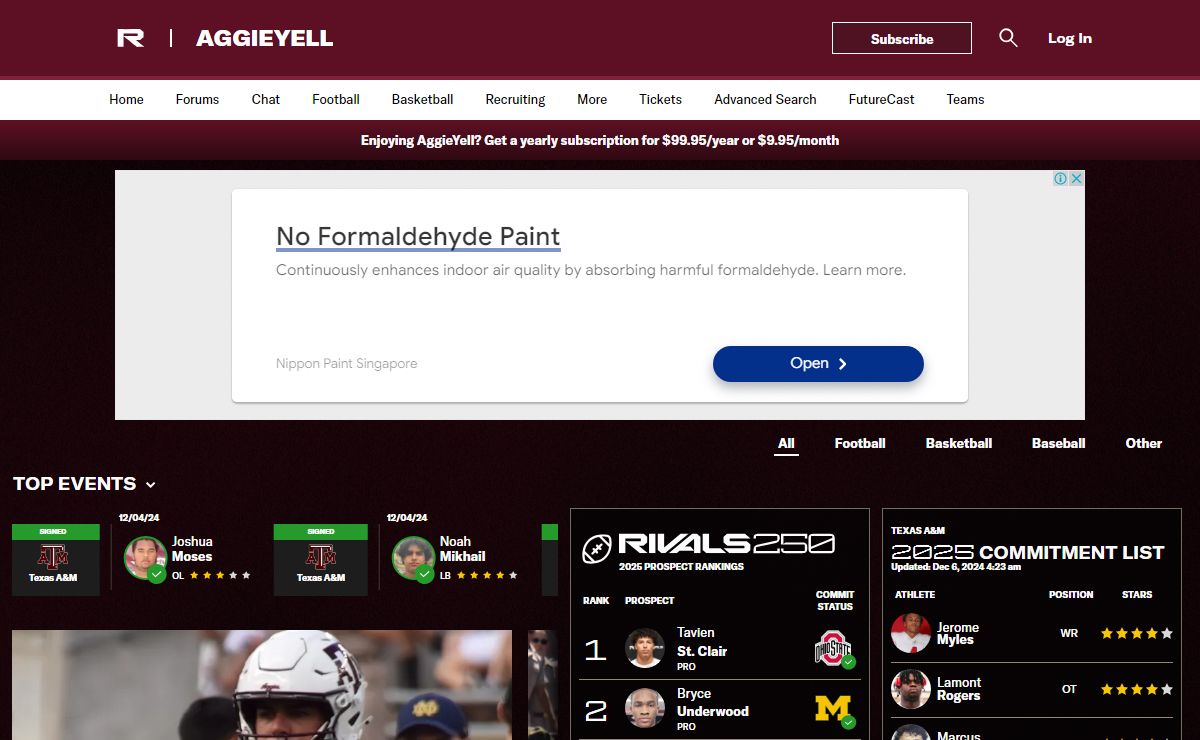 AggieYell: Texas A&M Aggies Football & Basketball Recruiting