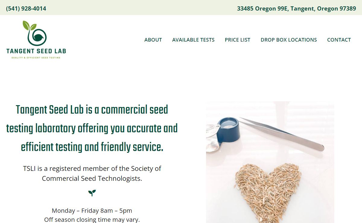 Tangent Seed Lab - Quality, Efficient Seed Testing in Oregon, Washington
