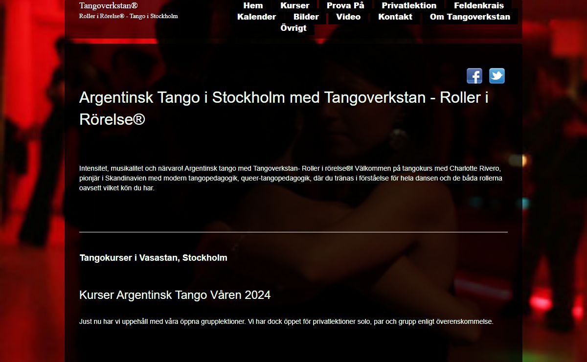 Tangokurs i Stockholm med Tangoverkstan