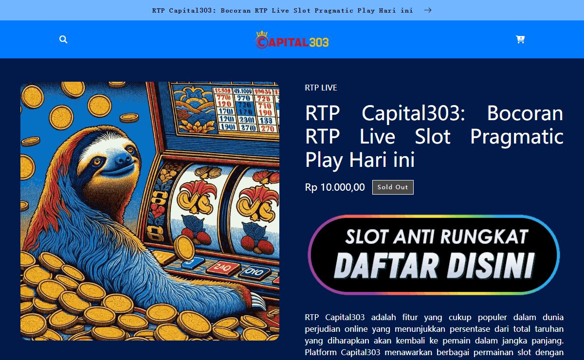 RTP Capital303: Bocoran RTP Live Slot Pragmatic Play Hari ini