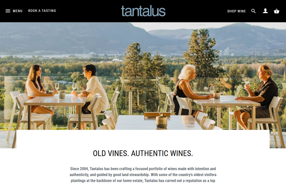 Tantalus Vineyards : Exceptional wines made from a single vineyard
