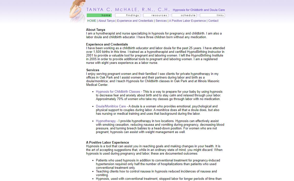 Tanya C. McHale, R.N., C.H. - Chicago Hypnosis for Childbirth HypnoBirthing Doula Monitrice