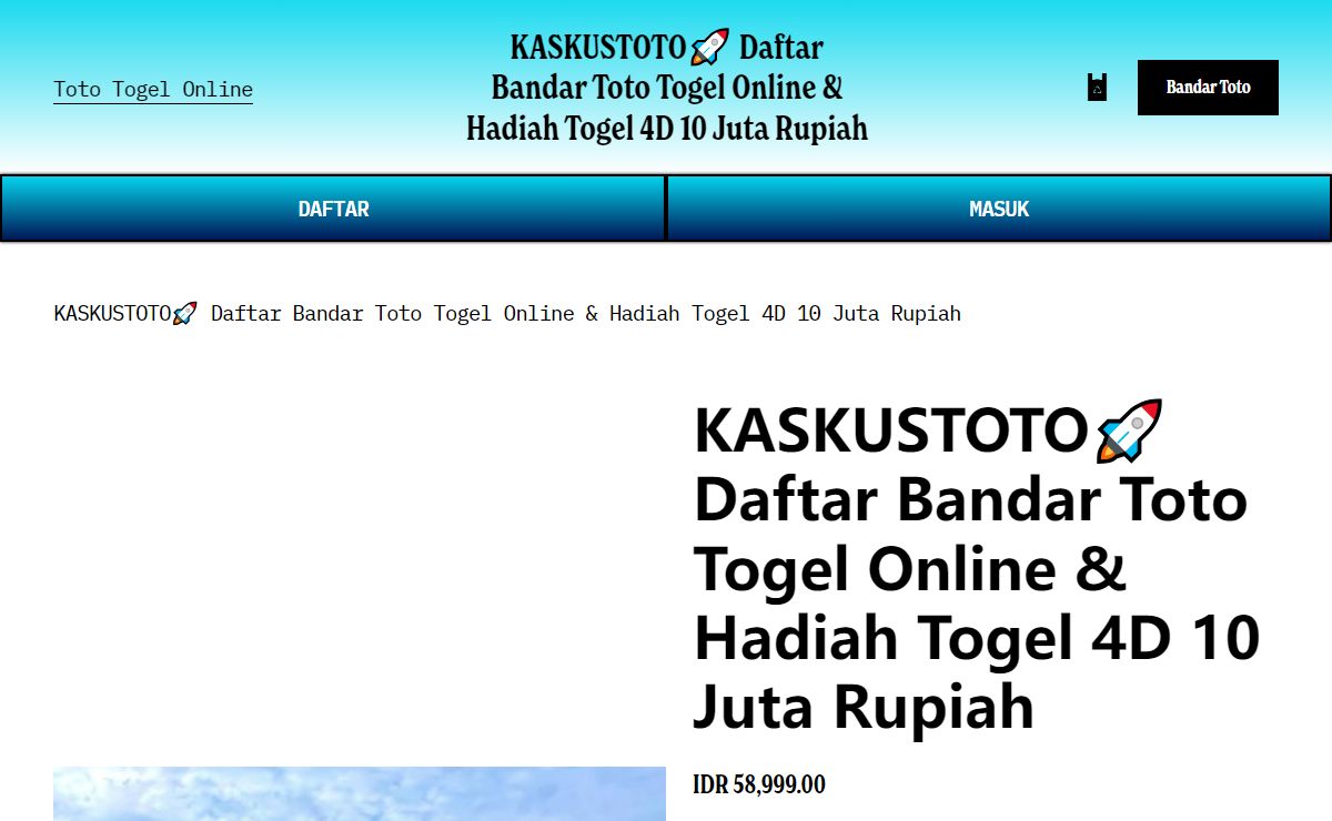KASKUSTOTO🚀 Daftar Bandar Toto Togel Online & Hadiah Togel 4D 10 Juta Rupiah