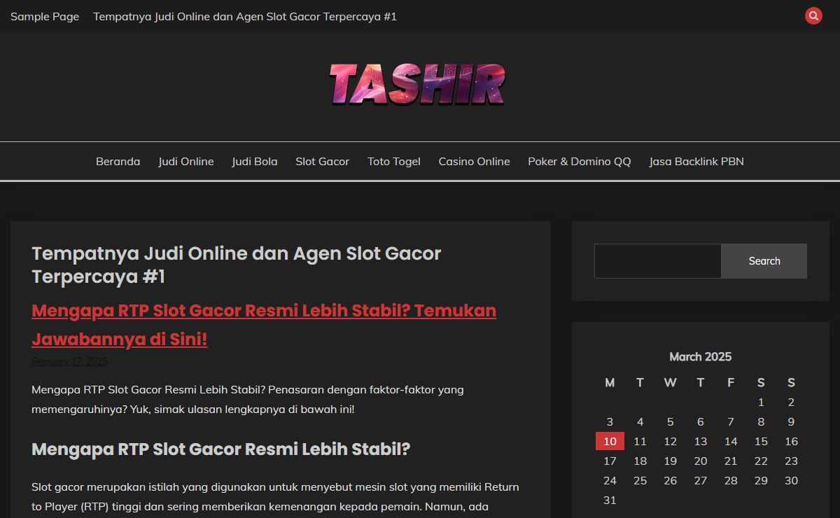 Tempatnya Judi Online dan Agen Slot Gacor Terpercaya #1 - Tashirhostings.com: Tempatnya Judi Online dan Agen Slot Gacor Terpercaya #1