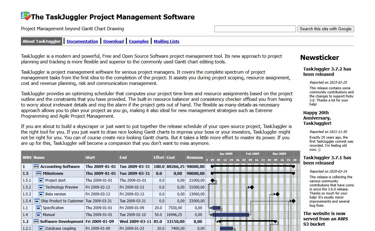 TaskJuggler - A Free and Open Source Project Management Software - About TaskJuggler