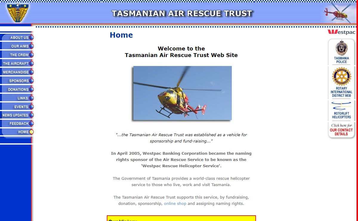Tasmanian Air Rescue Trust - Westpac Helicopter Service