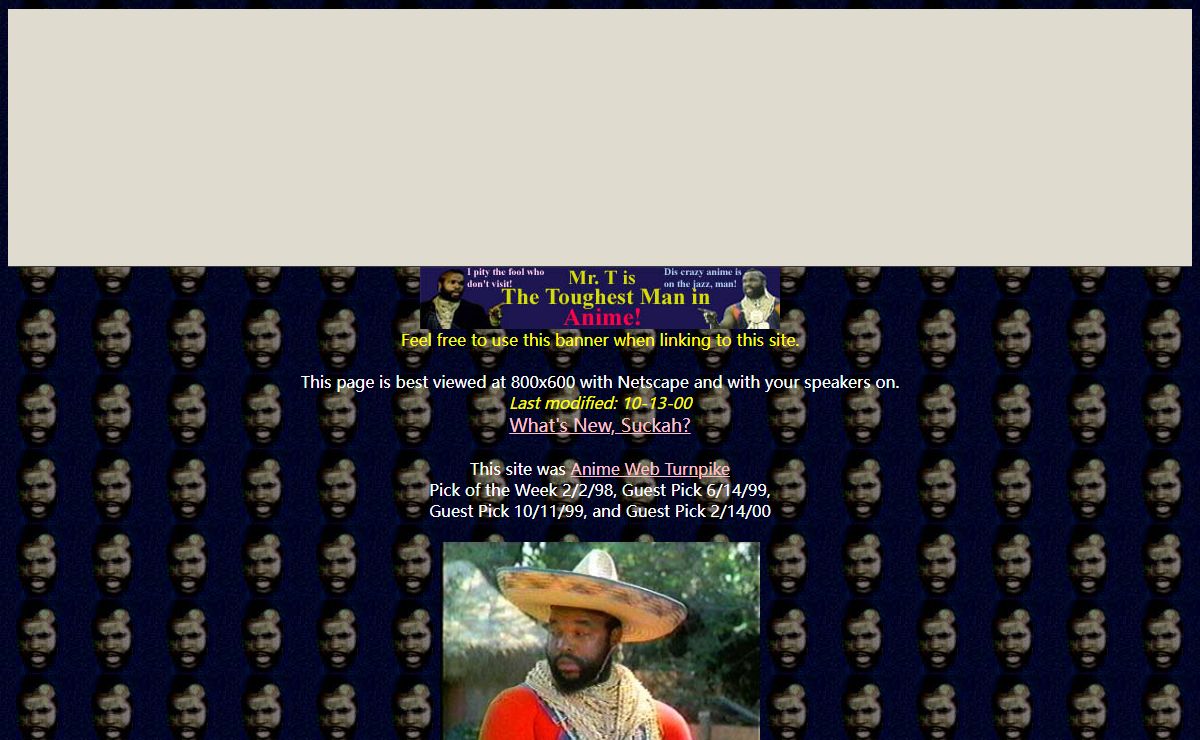 Mr. T, the Toughest Man in Anime