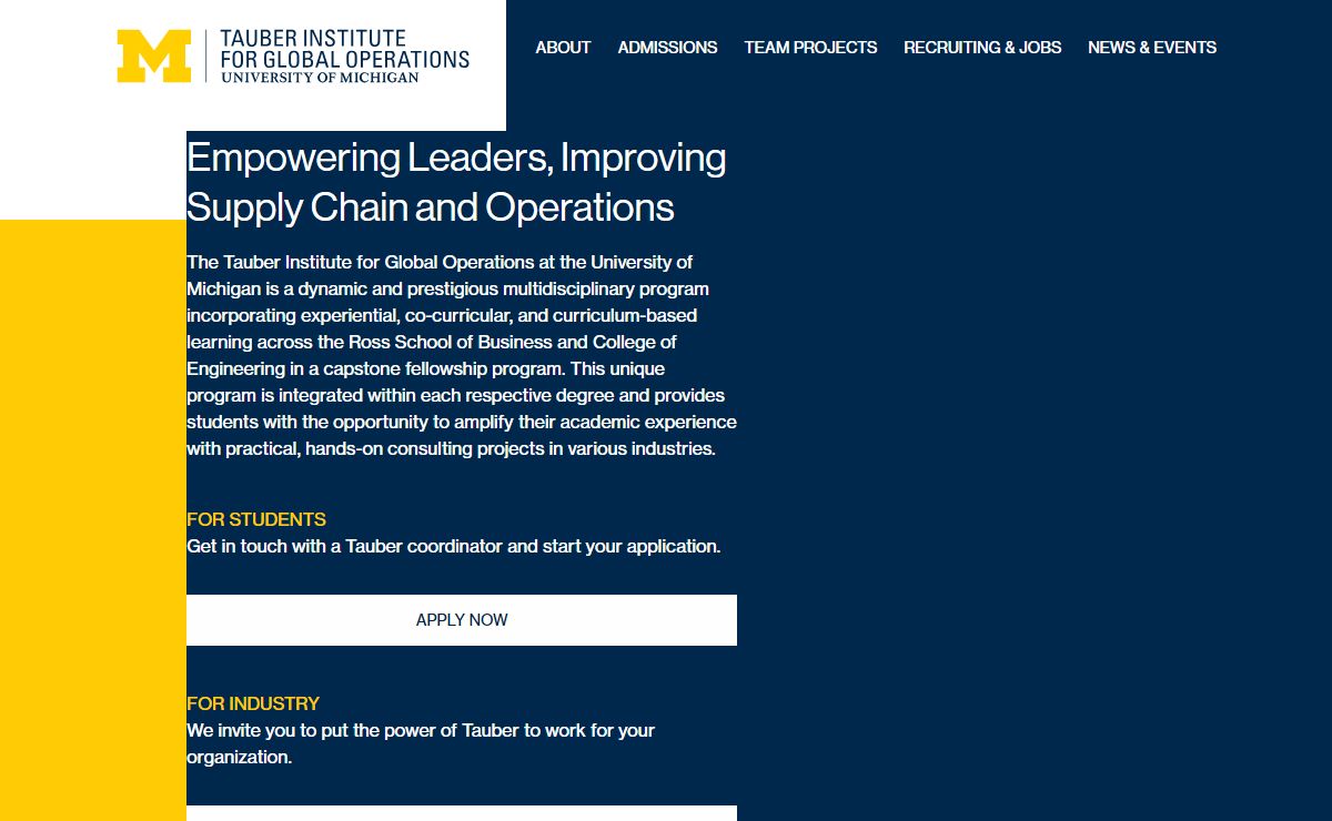 Tauber Institute for Global Operations