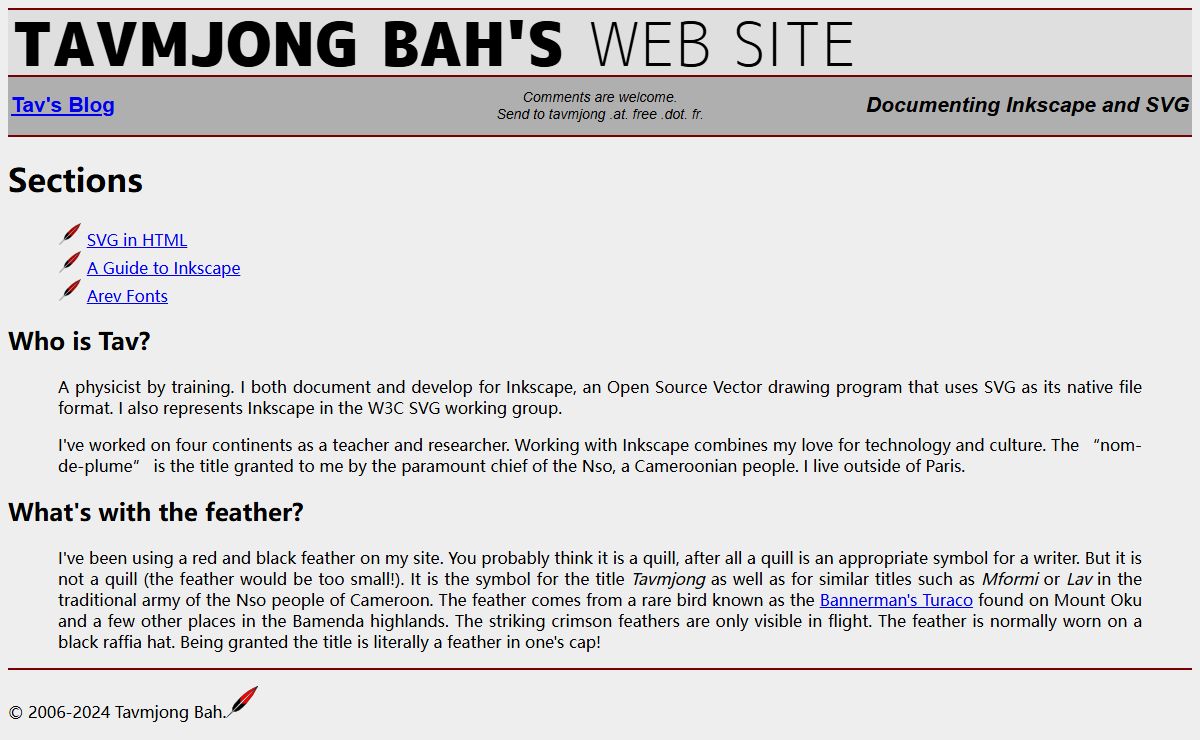 Tavmjong Bah's Home Page