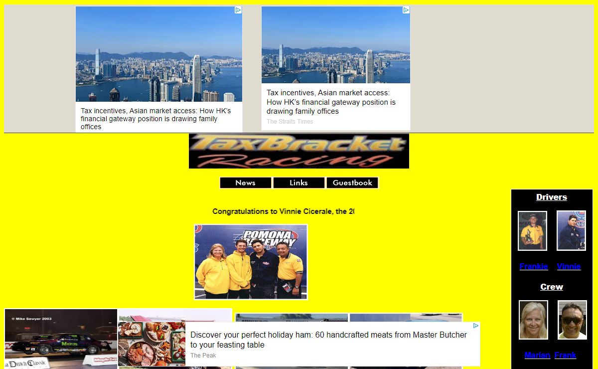 Tax Bracket Racing's Web Site