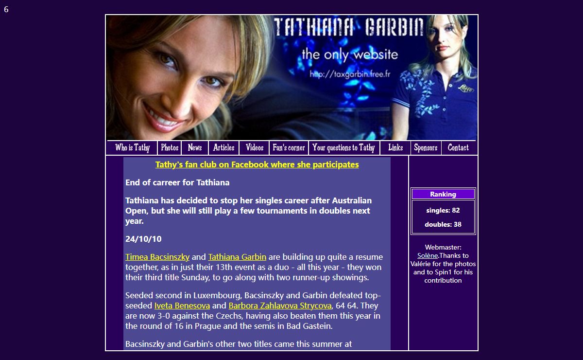 Tathiana Garbin: the only website