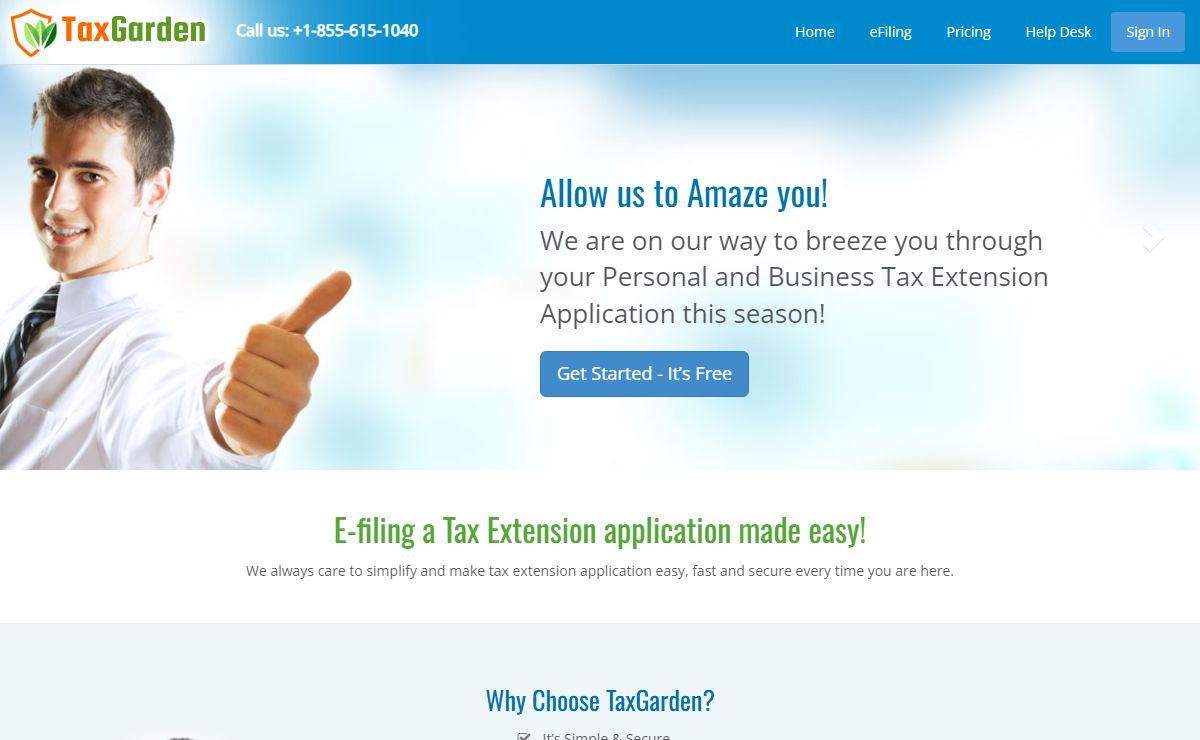 IRS Tax Extension Application Online Made Easy - TaxGarden.com