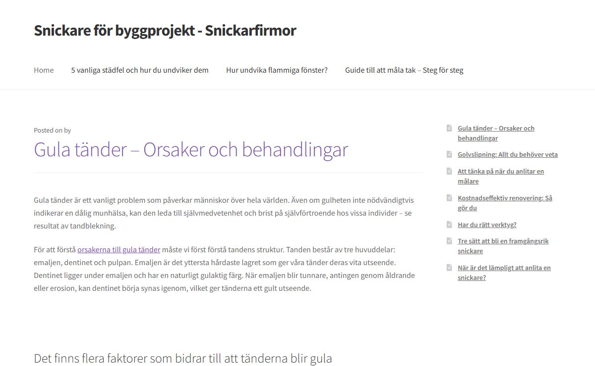 Snickare för byggprojekt – Snickarfirmor