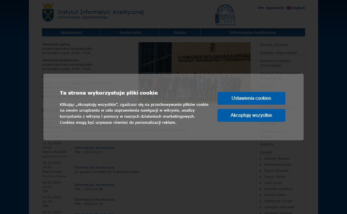 Instytut Informatyki Analitycznej Uniwersytetu Jagiellońskiego