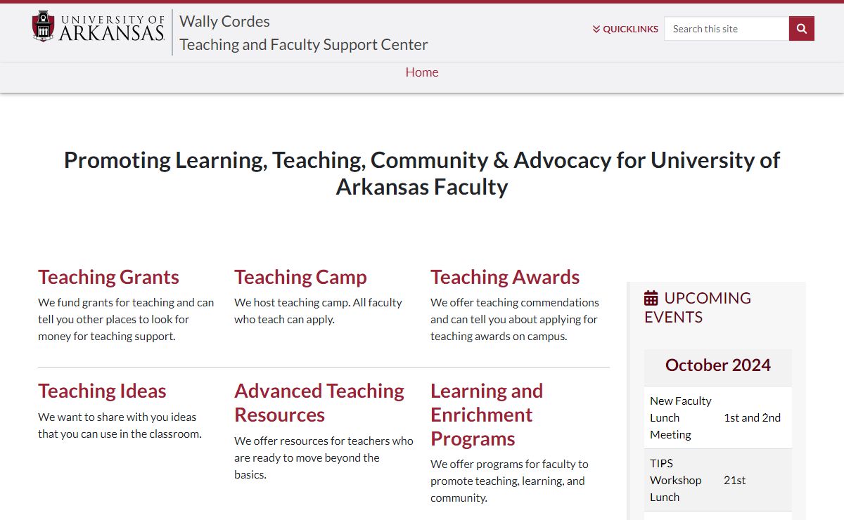 Wally Cordes Teaching and Faculty Support Center | Teaching and Faculty Support Center | University of Arkansas