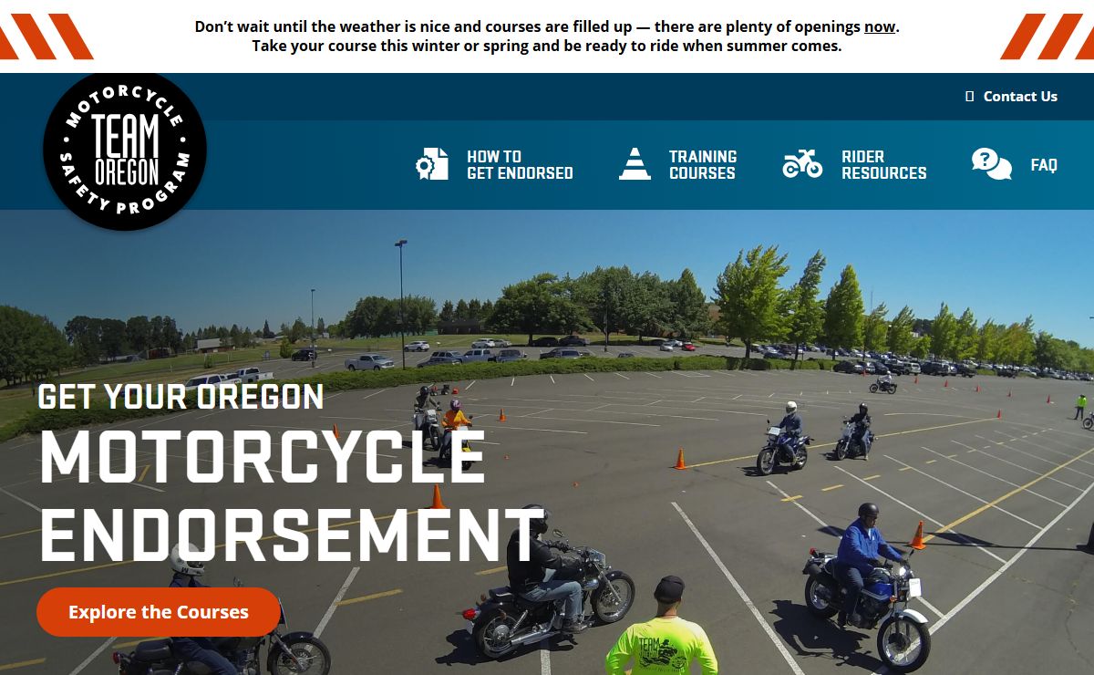 Oregon Motorcycle Endorsement & Training - Team Oregon