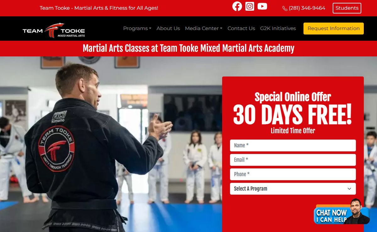Martial Arts Classes at Team Tooke Mixed Martial Arts Academy