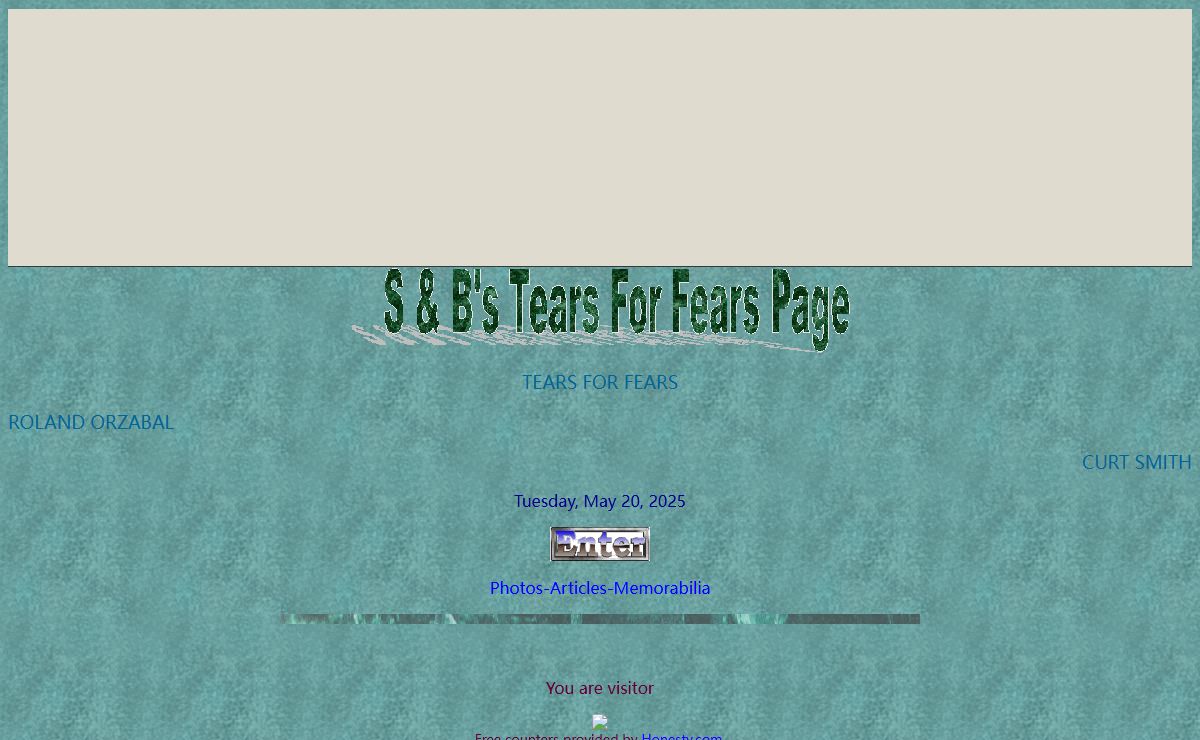 Archive of Tears For Fears Photos/Articles