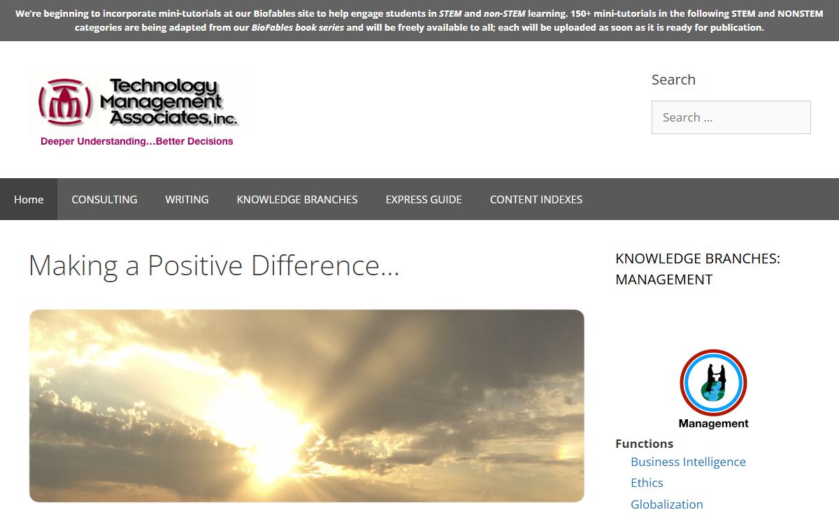 Making a Positive Difference... - Technology Management Associates, Inc.