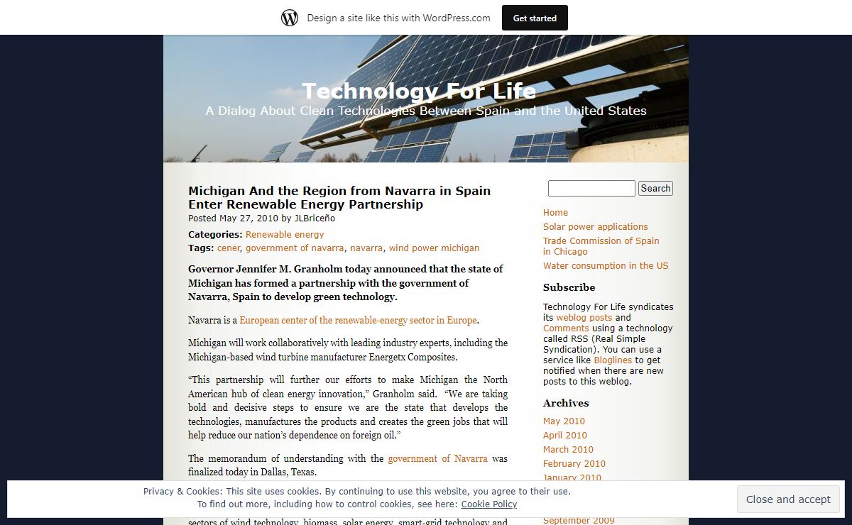 Technology For Life | A Dialog About Clean Technologies Between Spain and the United States