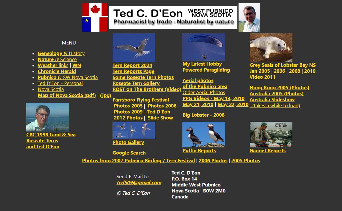 Ted D'Eon - Web Pages