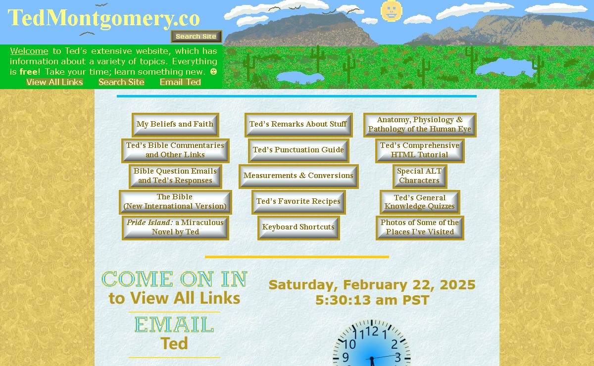 TedMontgomery.com: a Varied and Informative Website