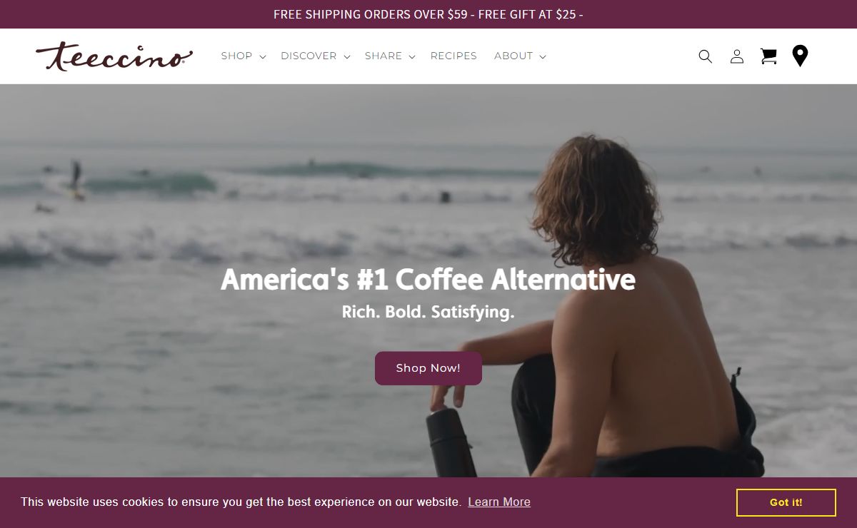 Teeccino Herbal Coffee & Herbal Tea Coffee Alternatives