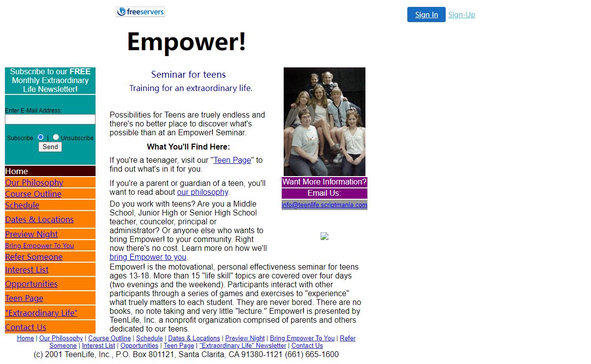 The Motivational Seminar for Teens